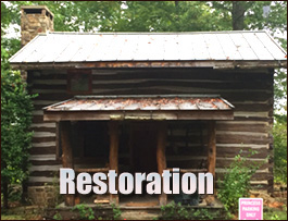 Historic Log Cabin Restoration  Lemon Springs, North Carolina